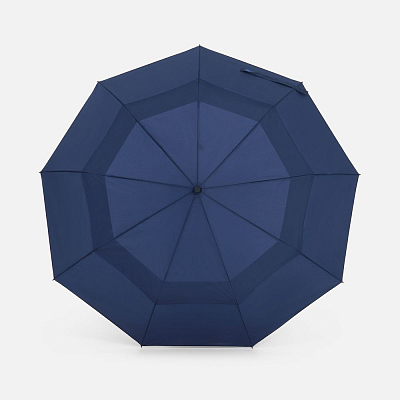 Складной зонт Dome Double с двойным куполом, темно-синий