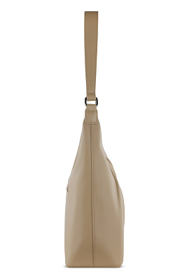 Сумка женская наплечная большая BUGATTI Mila, песочная, полиуретан, 31 x 11 x 22/28 см