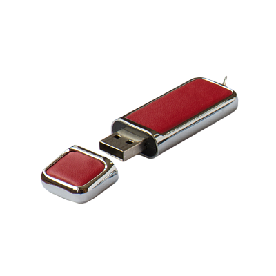 Кожа 01 Брусок кожаный, черный, 4Гб, переходник мини-универсальный