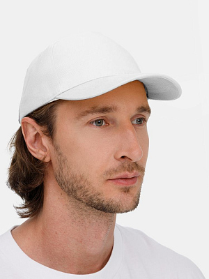 Бейсболка Long Beach, белая