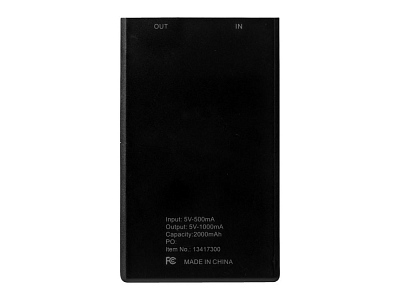 Портативное зарядное устройство Slim Credit Card, 2000 mAh