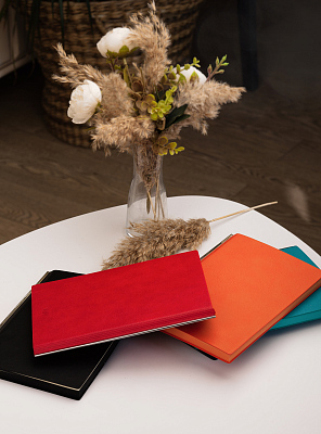 Ежедневник недатированный "Аскона", формат А5, черный, красный