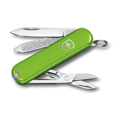 Нож-брелок VICTORINOX Classic SD Colors "Smashed Avocado", 58 мм, 7 функций  (Салатовый)