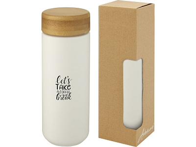 Керамическая кружка Lumi с бамбуковой крышкой