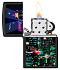 Зажигалка ZIPPO Cyber City с покрытием Black Matte, латунь/сталь, черная 38x13x57 мм - Фото 3