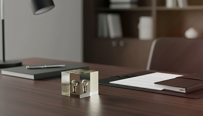 Пресс-папье "Лампочка", прозрачный