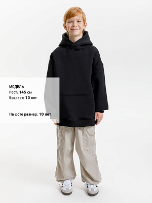 Худи детское оверсайз Junipero, черное