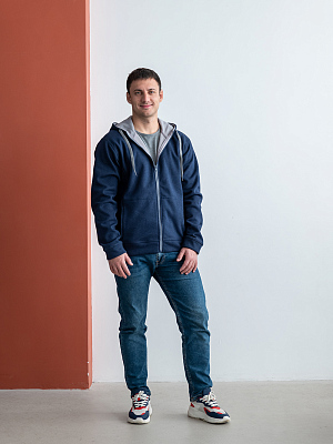 Толстовка мужская STAN с капюшоном на молнии сэндвич 320, 18