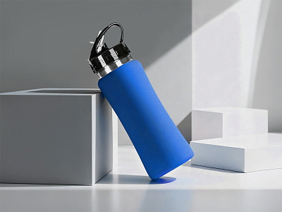 Бутылка для воды Bottle C1, soft touch, 600 мл (Синий)