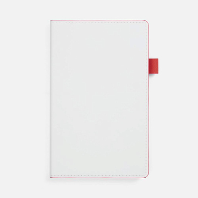 Ежедневник White Shall, недатированный, бело-красный (Красный)