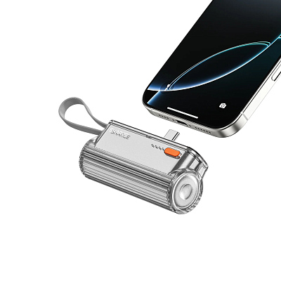 ПЗУ Sharge Flow Mini 2 со встроенным кабелем, серый