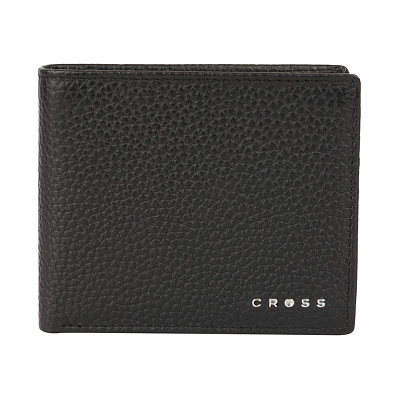 Кошелёк Cross Hudson Black кожа наппа фактурная чёрный 11 х 9 х 1,5 см