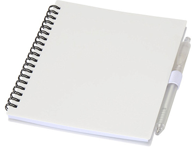 Набор из блокнота и пластиковой шариковой ручки Niove (Белый)