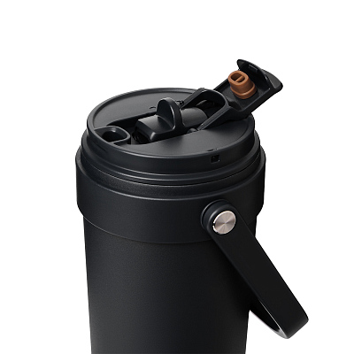 Термокружка вакуумная Solo, черная