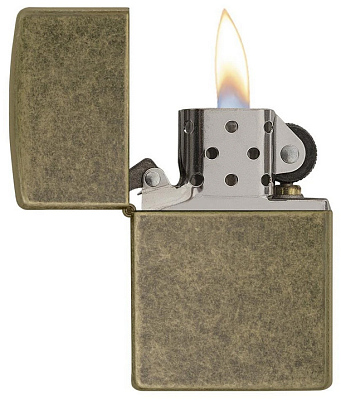 Зажигалка ZIPPO, с покрытием Anitque Brass™, латунь/сталь, матовая, 38x13x57 мм