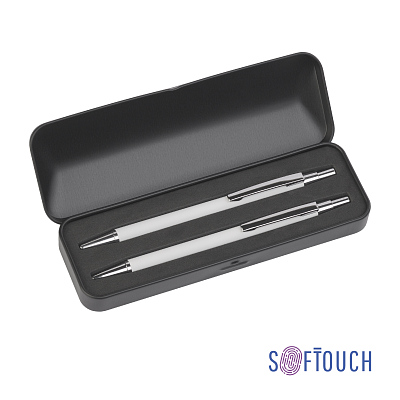 Набор "Ray" (ручка+карандаш), покрытие soft touch  (Белый)