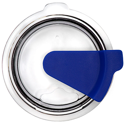 Кружка с крышкой Velvet Duo, софт-тач, тёмно-синяя