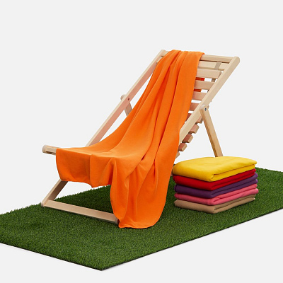 Флисовый плед Warm&Peace XL, оранжевый