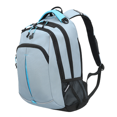Рюкзак TORBER ROCKIT серый/голубой, полиэстер/добби, 32x15x46 см, 22 л
