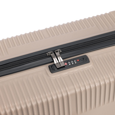 Чемодан TORBER Elton, песочный, ABS-пластик, 38 х 24 х 54 см, 35 л
