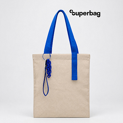Набор Superbag Blue light: шоппер с обвесом (Неокрашенный с синим)