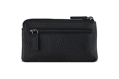 Ключница BUGATTI Sina, черная, воловья кожа/полиэстер, 13х1,5х7 см