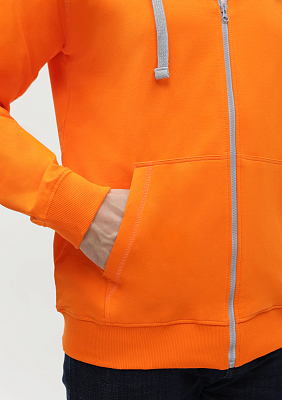 Толстовка мужская STAN с капюшоном на молнии футер без начёса 260, 61