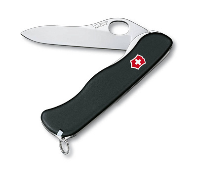 Нож перочинный VICTORINOX Sentinel Clip 111 мм 5 функций с фиксатором лезвия чёрный