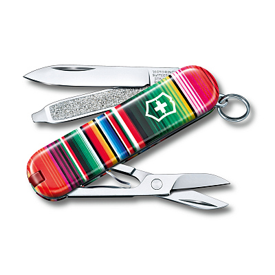 Нож-брелок VICTORINOX Classic "Mexican Zarape", 58 мм, 7 функций