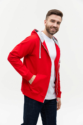 Толстовка мужская STAN с капюшоном на молнии футер без начёса 260, 61