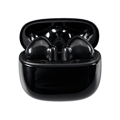 Наушники ECHO беспроводные без амбушюр, пластиковый корпус, черные (Чёрный)