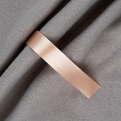 Лента сатиновая Satin 20 M, белая, 70 см (Бежевый)