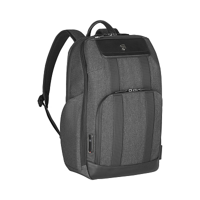 Рюкзак VICTORINOX Architecture Urban2 Deluxe Backpack 15”, серый, полиэстер/кожа, 31x23x46 см, 23 л