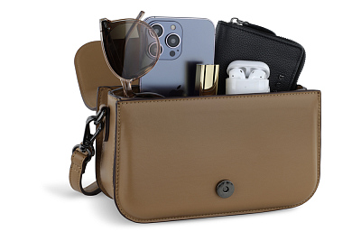 Сумка женская наплечная BUGATTI Zita, коньячная, полиуретан, 22 x 10 x 15 см