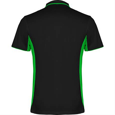 Спортивная футболка поло MONTMELO мужская, ЧЕРНЫЙ/ЛАЙМОВЫЙ 3XL