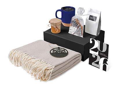 Подарочный набор Re:Nest с пледом, кружкой и вареньем