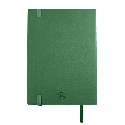 Бизнес-блокнот "RILY", формат А5,  зеленый, блок в точку