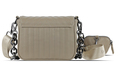 Сумка наплечная женская BUGATTI Sira, песочная, полиуретан, 21х6х16 см