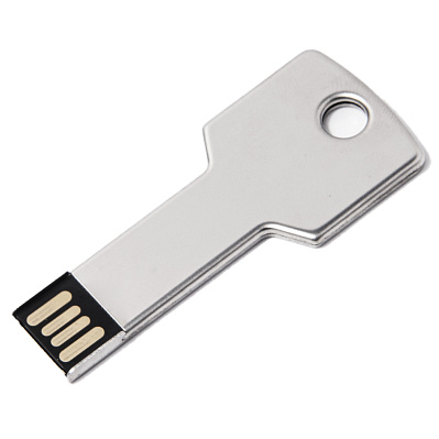 USB flash-карта KEY (16Гб), серебристая, 5,7х2,4х0,3 см, металл (Серебристый)