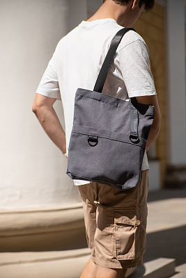 Шоппер Superbag ZIP, с двумя карманами и молнией (серый)