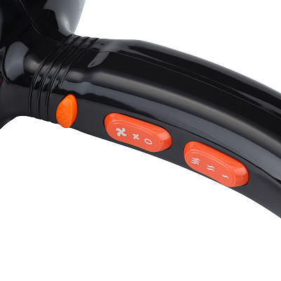 Фен DEWAL BEAUTY Balance Black, чёрный, 2200 Вт, ионизация, 1 насадка