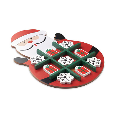 Christmas wooden tic tac toe (Красный)
