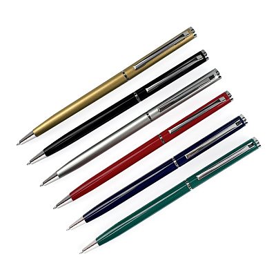 Ручка металлическая Альдора, изумрудный