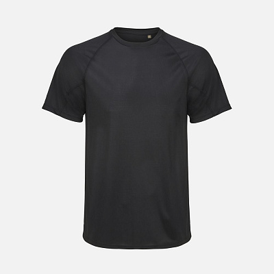 Футболка спортивная унисекс Vortex, черная (Чёрный)