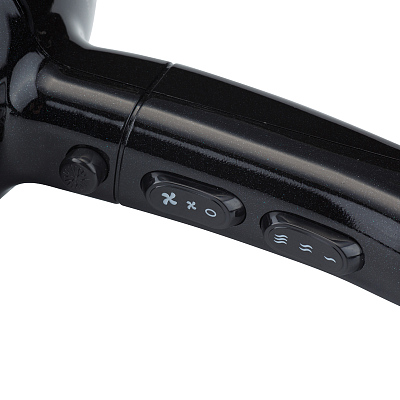 Фен DEWAL BEAUTY YumMy Black, чёрный, 2000 Вт, ионизация, 1 насадка