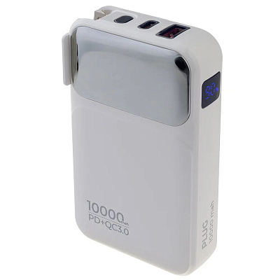 ПЗУ с функцией СЗУ Perfeo PLUG 10000, белый