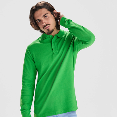 Футболка поло ESTRELLA L/S мужская, БЕЛЫЙ L (Белый)