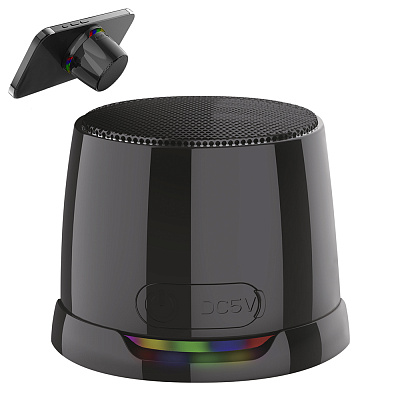 Магнитная беспроводная Bluetooth колонка-подставка Wave 5W, черная (Чёрный)