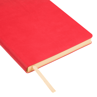 Ежедневник Латте (Latte NEW) недатированный, красный/бежевый