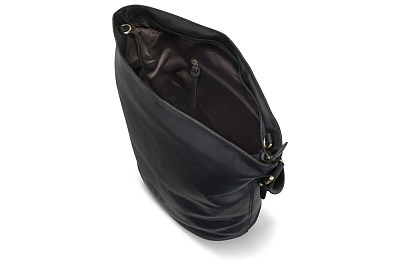 Сумка через плечо KLONDIKE RUSH «Samantha», натуральная кожа в черном цвете, 40 х 32,5 х 15,5 см